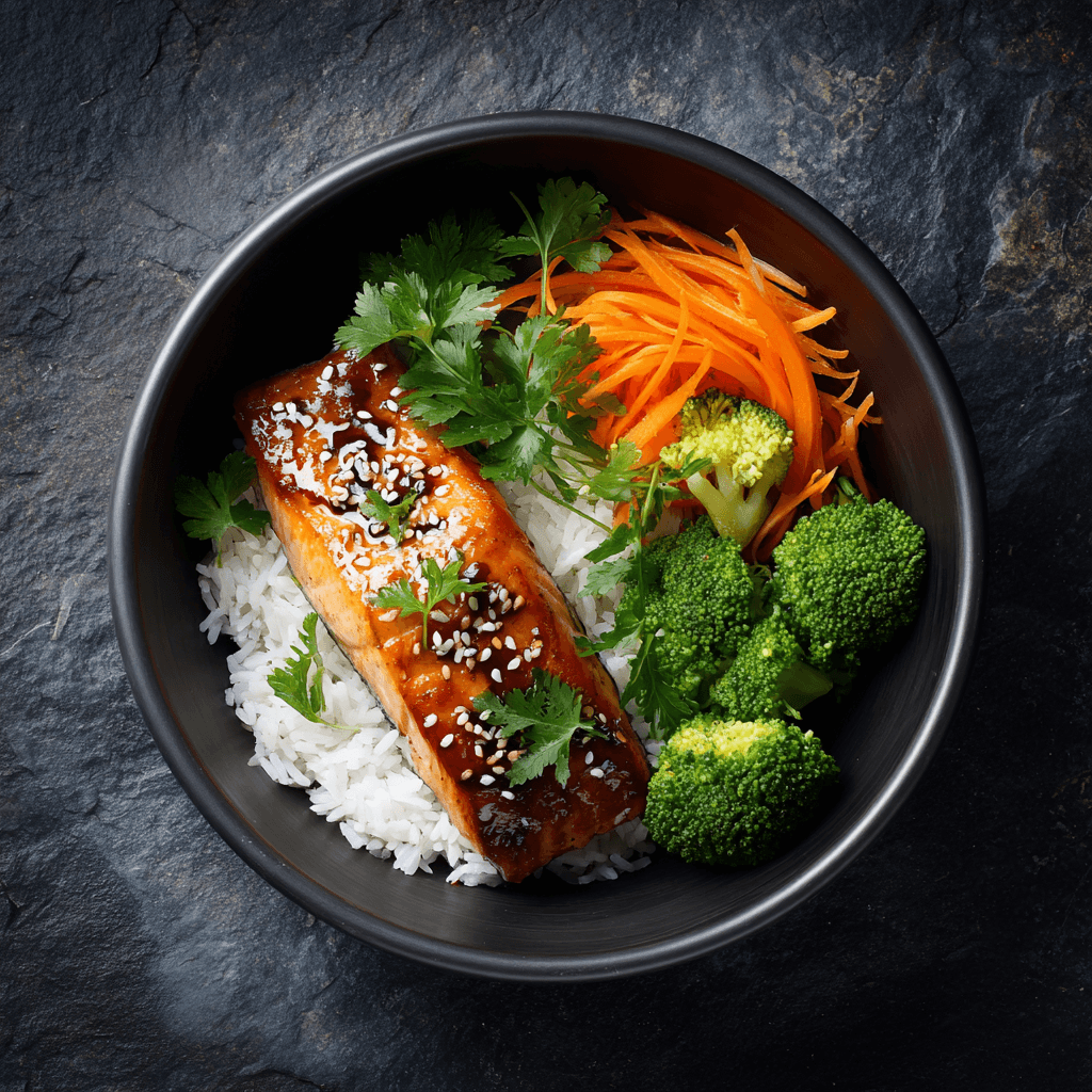 Saumon laqué miso-sésame