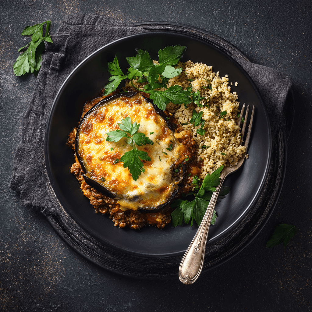 Moussaka légère de bœuf & aubergines