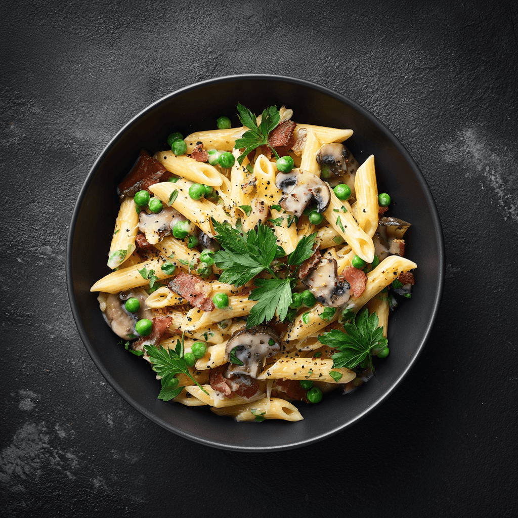 Penne protéinées carbonara légère