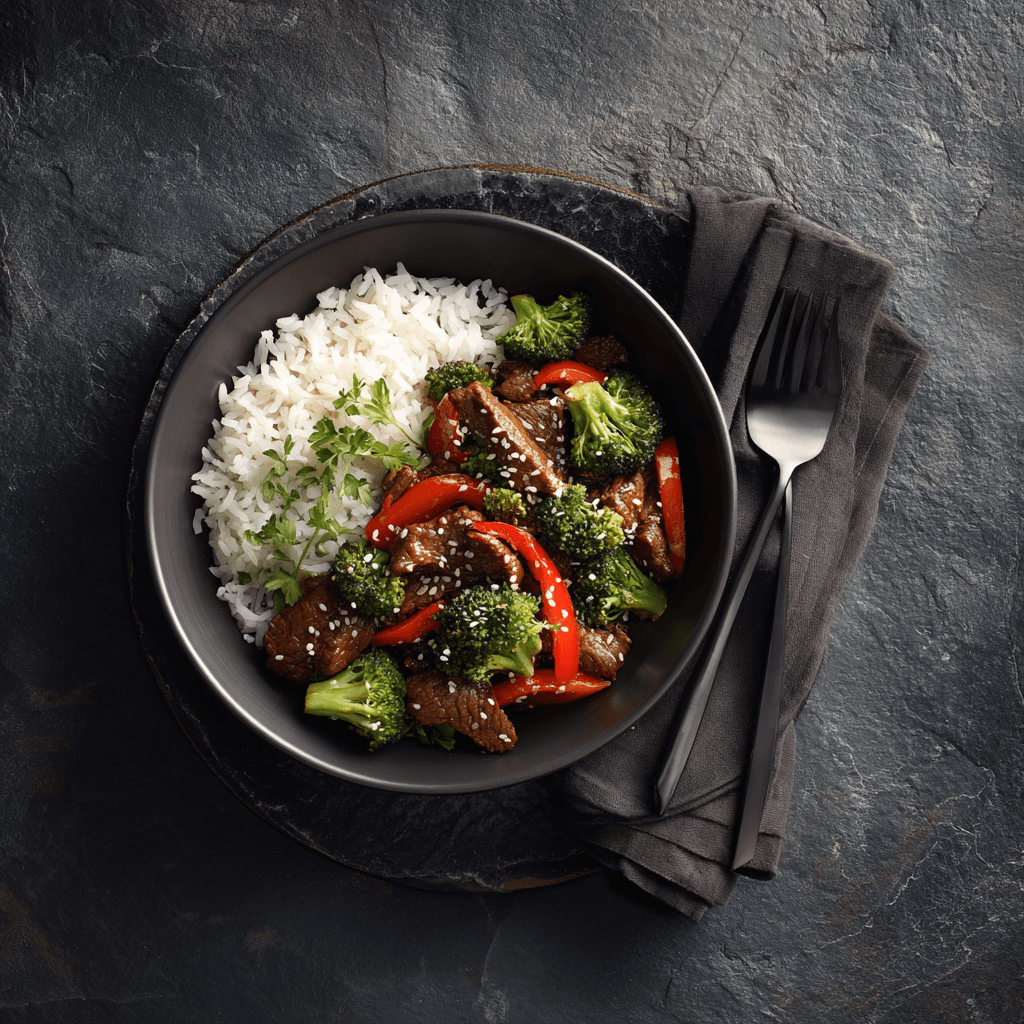 Bœuf sauté aux brocolis