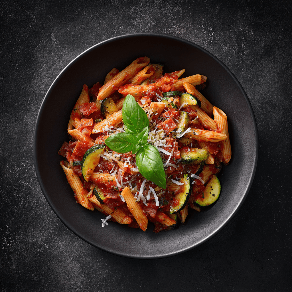 Penne protéinées all'amatriciana