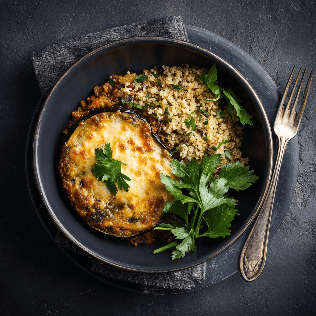 Moussaka végé aubergine-lentilles